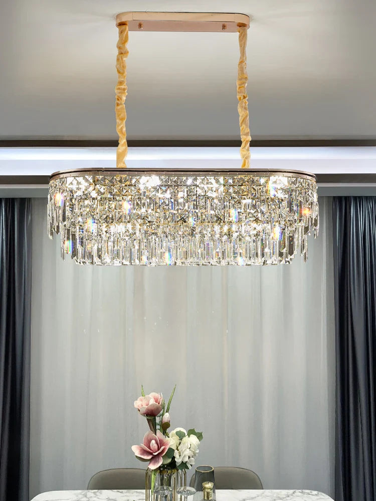 New Modern Crystal Chandelier - Effortless Elegance for Living, Dining, and Bedroom Spaces