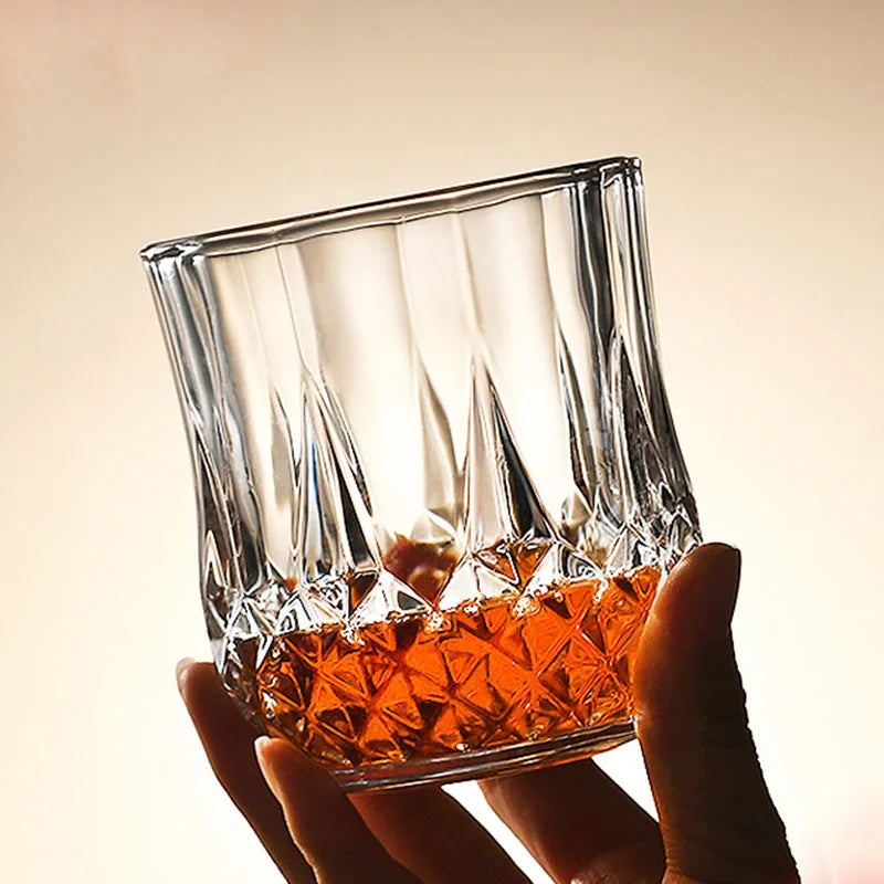 Dlight Decor 4pc Diamond Cut Glass Set 215ml Clear