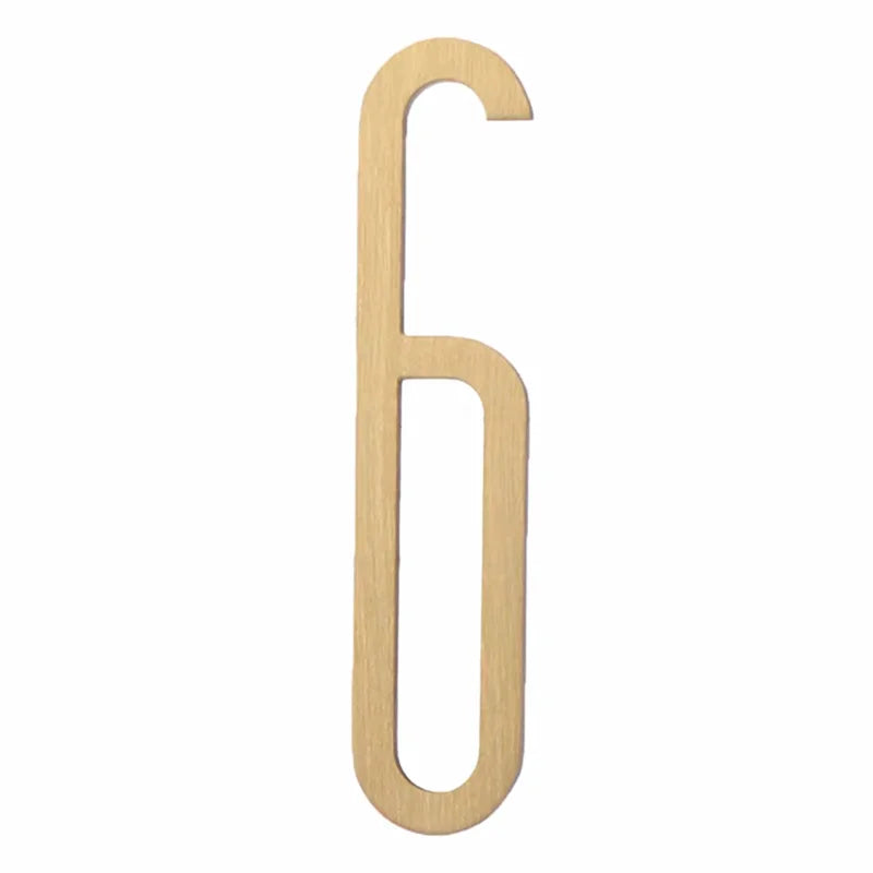 Solid Brass Alphabet Letters and Numbers – Adhesive DIY Door Decor for Home, Hotel, and Baby Names