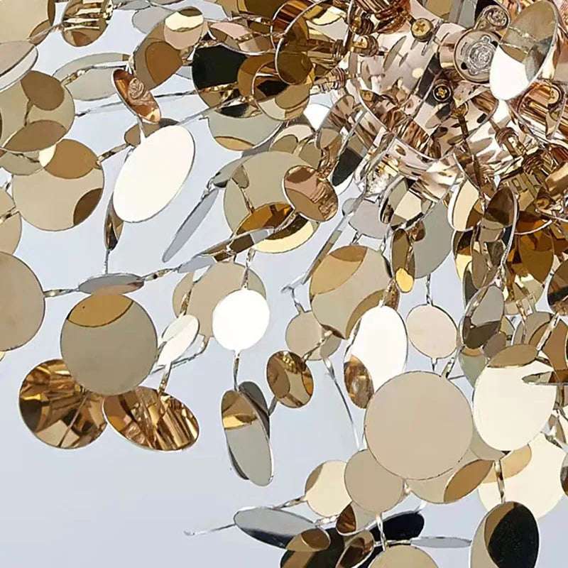 Modern Gold Stainless Steel Ceiling Chandelier - LED Light Fixtures for Bedroom Home Decoration