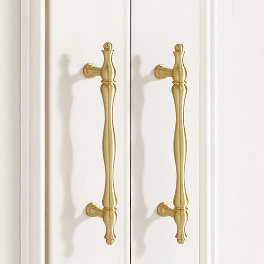 Gold Brass Cabinet Bar Handle – American Vintage Drawer Pull and Wardrobe Knob