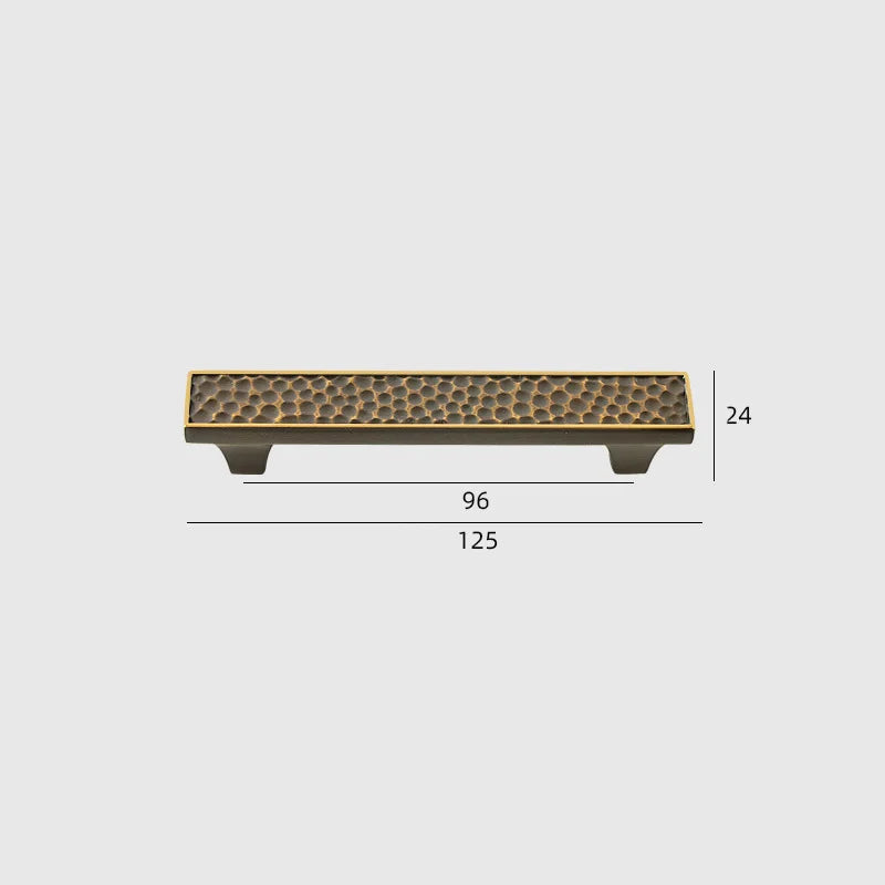 24K Gold and Hammered Brass Furniture Handles – Textured Cabinet Knobs and Pulls in Antique Silver and Old-Silver Finishes