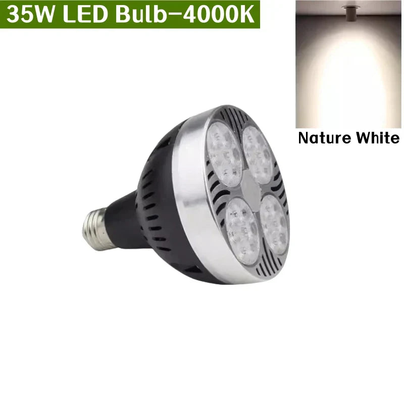 E27 LED Track Light Holder Base - 2-Wire Rotatable Ceiling Rail Lamp Fittings