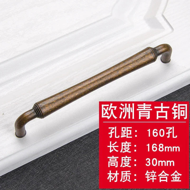 Antique Bronze Cabinet Handles - Retro Drawer Pulls, Vintage Zinc Alloy Kitchen Hardware for Furniture, Dresser, and Locker