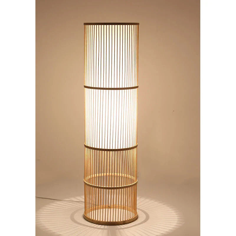 Style Bamboo Weaving Table Lamp - Creative Rattan Bedside Lighting