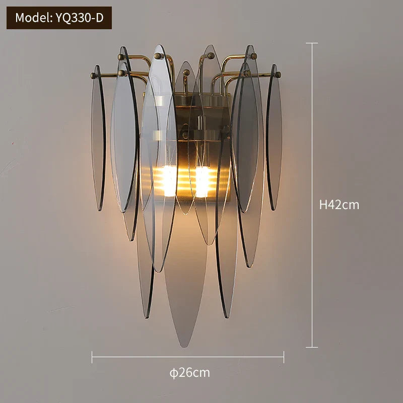 Ava - Modern Art Multicolored Glass Wall Lamp Aisle Luxury Sofa Background Wall Lamp Living Room Hotel Fireplace Stair Wall Lamp