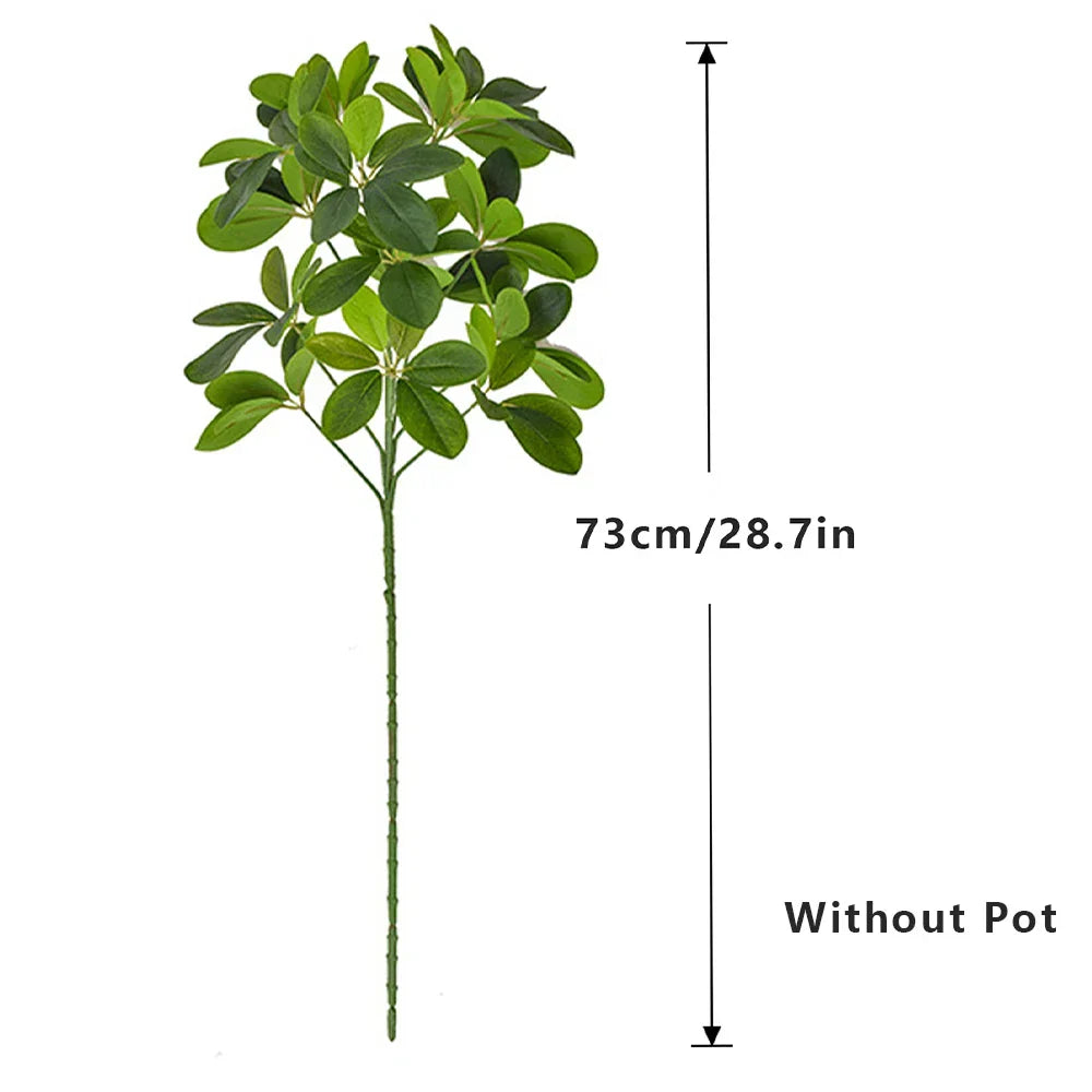 Dlight Decor 73cm Tropical Ficus Palm Tree Branch with Monstera Leaves