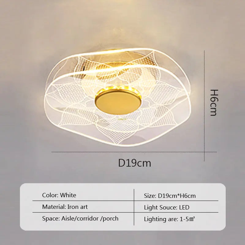 LED Ceiling Light Acrylic led ceiling Lamp Living Room Bedroom Creative Lamp Minimalist Balcony Cloakroom Lighting Fixture