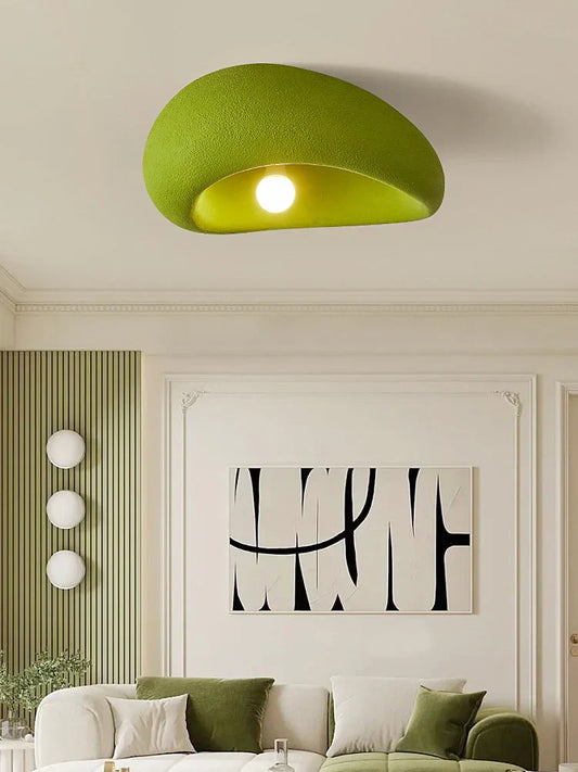 French Minimalist Wabi-Sabi Colorful LED Ceiling Light - Perfect for Bedrooms, Studies, and Living Room Decor