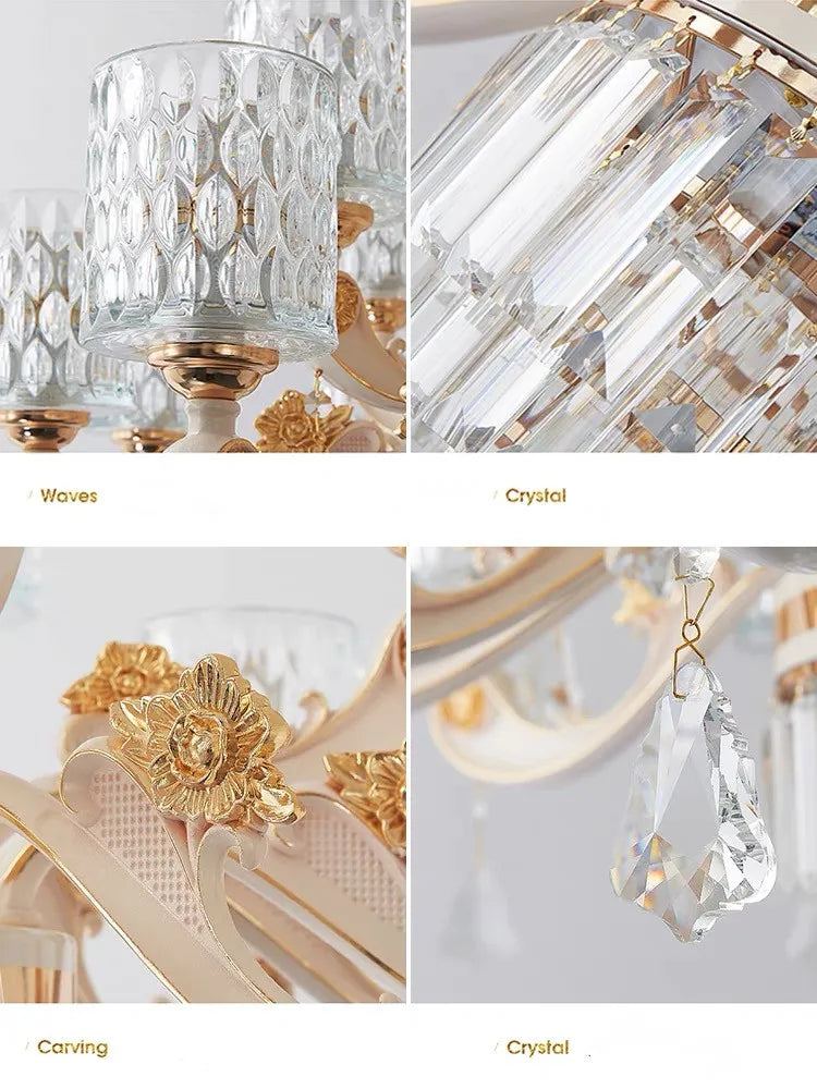 New European Style Crystal Ceiling Chandelier - Modern Luxury for High-Class Interiors