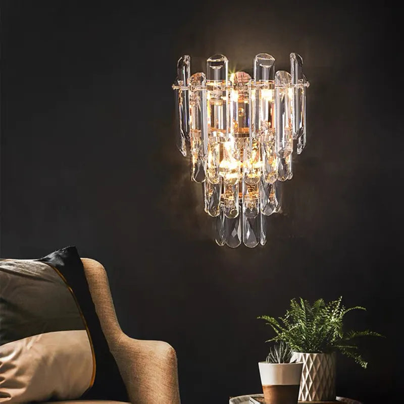 Abigail's Modern LED Crystal Wall Lamp - Elegant Interior Dec