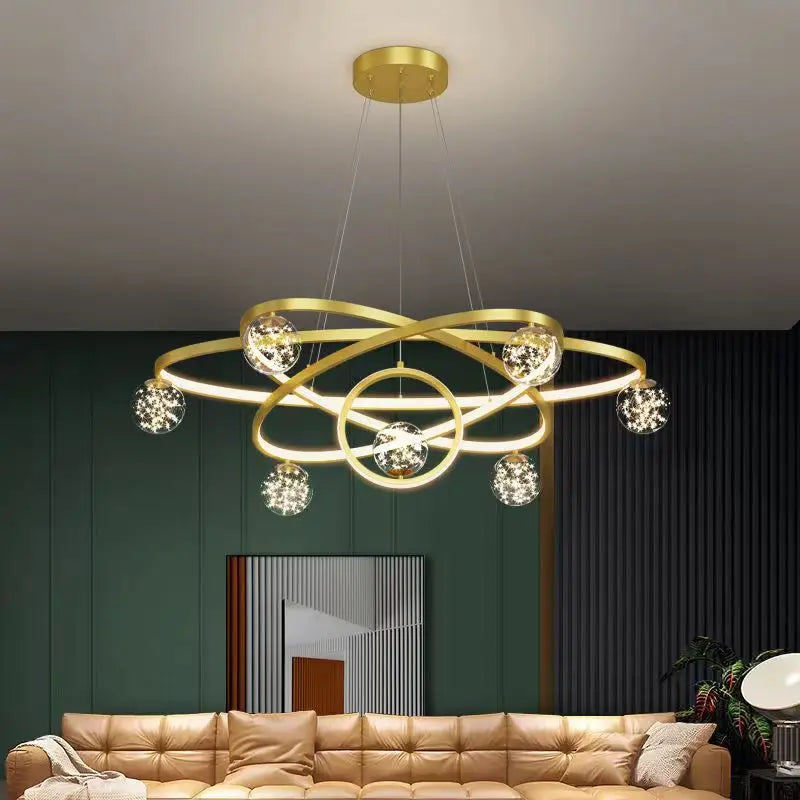 Nordic Minimalist Chandelier - Starlit Elegance for Dining, Bedroom, and Living Spaces
