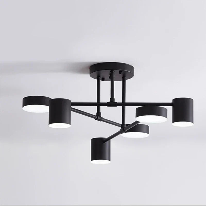 Nordic LED Ceiling Lights - Multiple Lamp Base Options in Black, White, and Gold - Modern Lighting for Living Room, Dining Room, and Bedroom