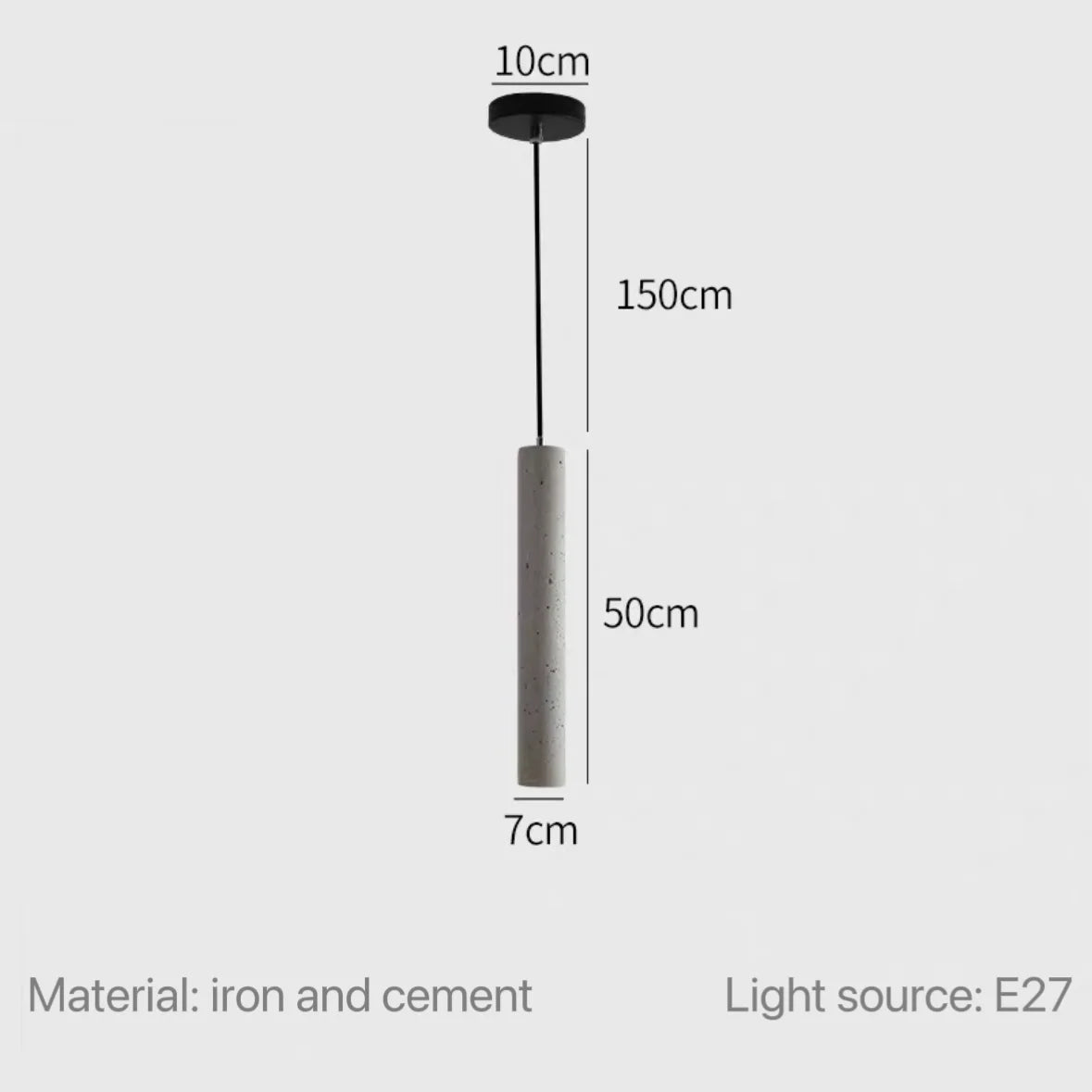 Nordic Modern Cement Pendant Lamp - Contemporary Lighting for Bedrooms, Restaurants, and More