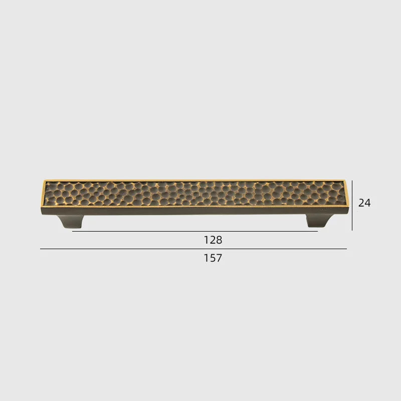 24K Gold and Hammered Brass Furniture Handles – Textured Cabinet Knobs and Pulls in Antique Silver and Old-Silver Finishes