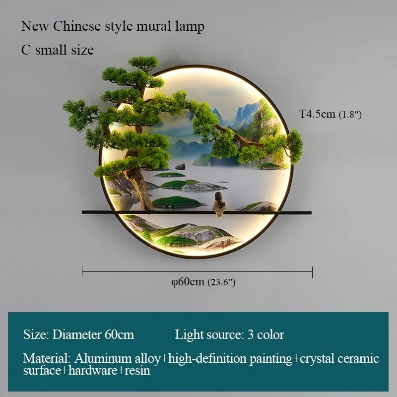 Dlight Decor Chinese Landscape LED Wall Glow