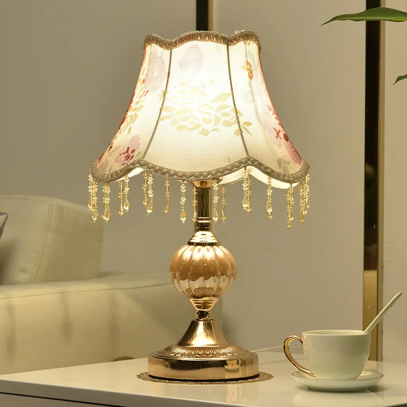 European Style Touch Table Lamp - Modern Romantic Decorative Lighting for Bedroom
