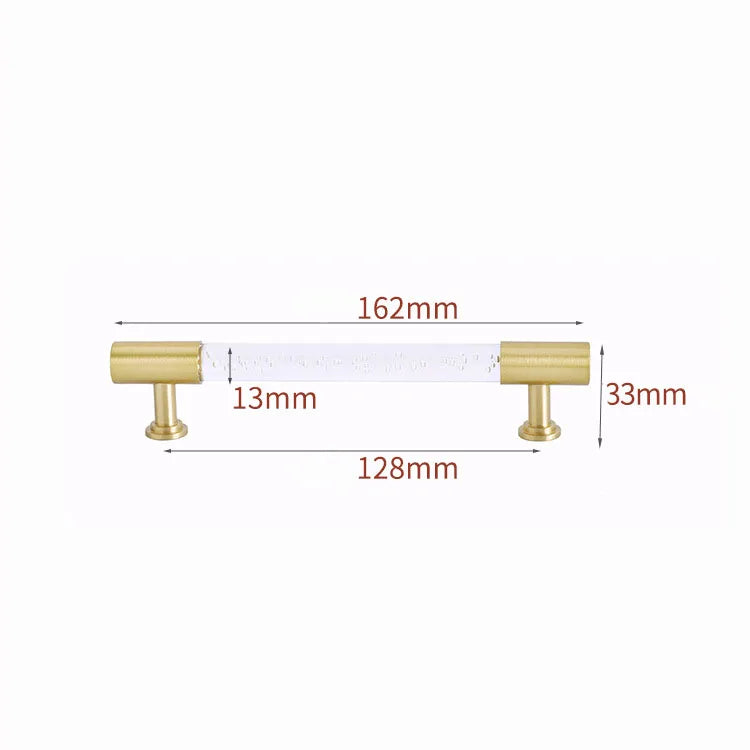 Transparent Acrylic Furniture Handles – Brass Cabinet Pulls and Wardrobe Knobs