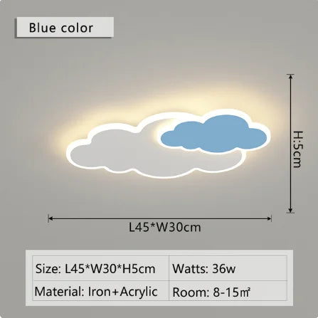 Modern Clouds LED Ceiling Lights - Perfect for Living Room, Bedroom, Study, and Children's Rooms - Dimmable Indoor Ceiling Lamp Lighting - AC110-260V