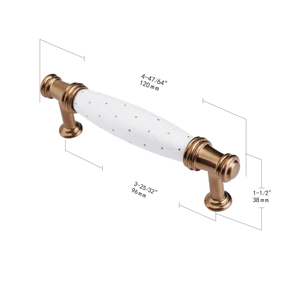 Pearl White Ceramic Cabinet Handles – Elegant Knobs for Wardrobes, Drawers, and Kitchen Furniture