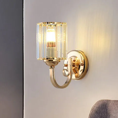 New Modern Simple Bedroom Bedside Lamp - Crystal Wall Lamp for Eye Protection in Living Rooms, Studies, Corridors, and Stairwells