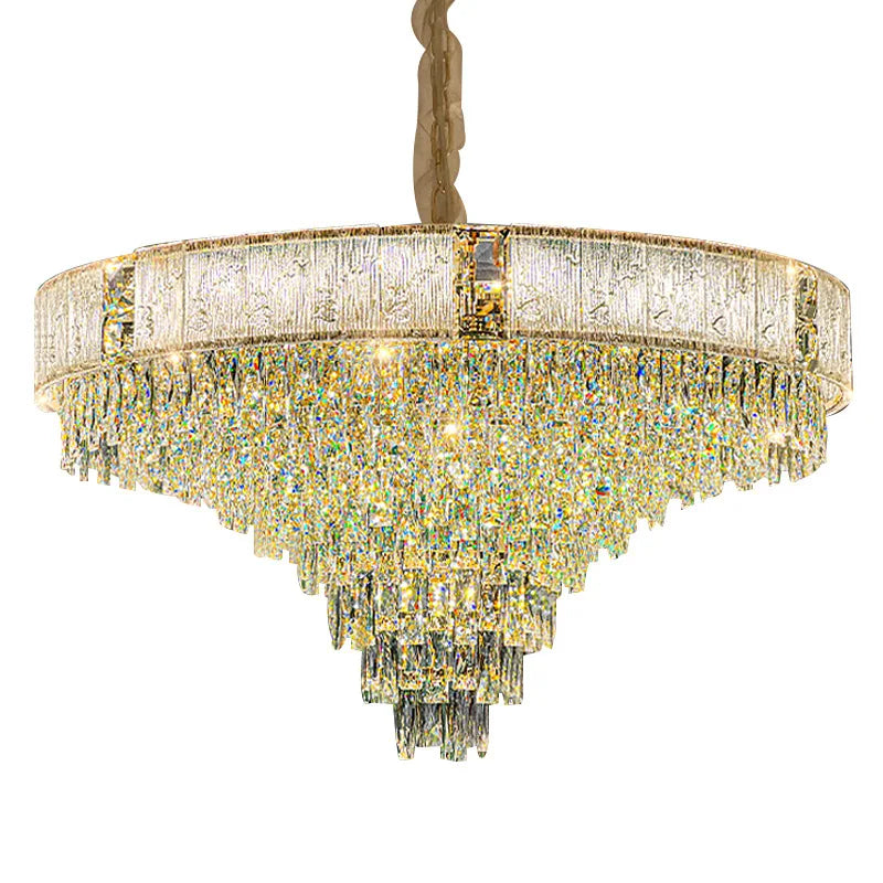 High-End Crystal Chandelier - Elegance and Artistry for Villa Living Spaces