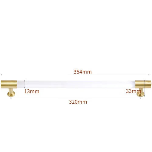 Transparent Acrylic Furniture Handles – Brass Cabinet Pulls and Wardrobe Knobs