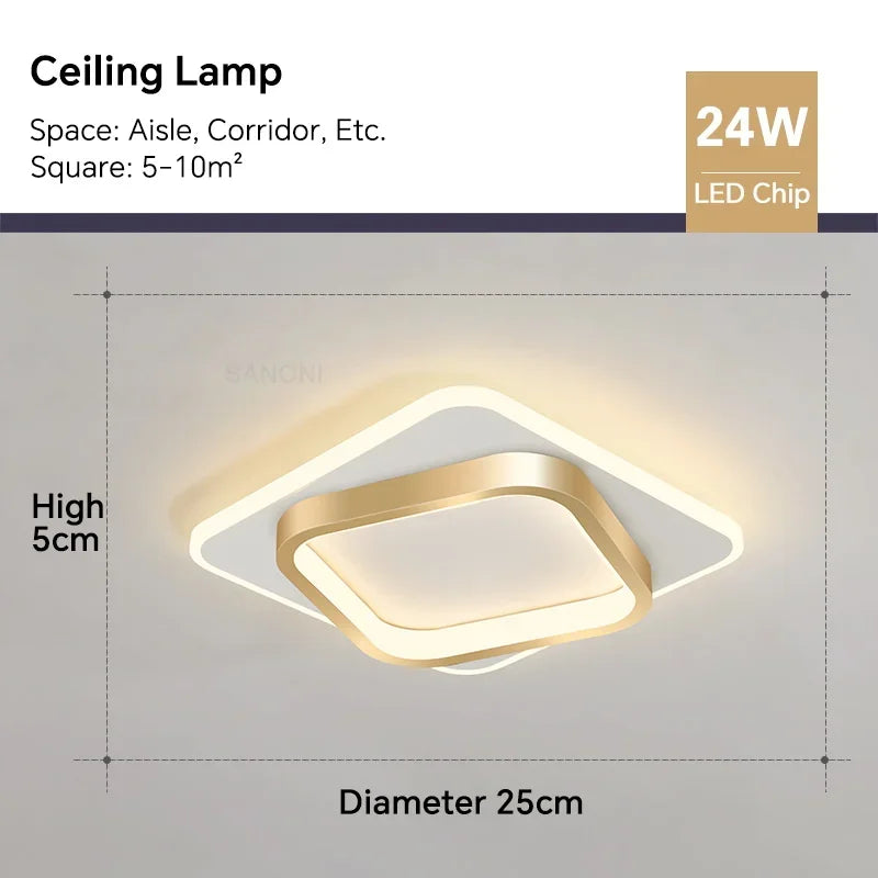 Modern LED Chandelier - Perfect Lighting Fixture for Aisle, Corridor, Stairs, Foyer, Balcony, and Bedroom
