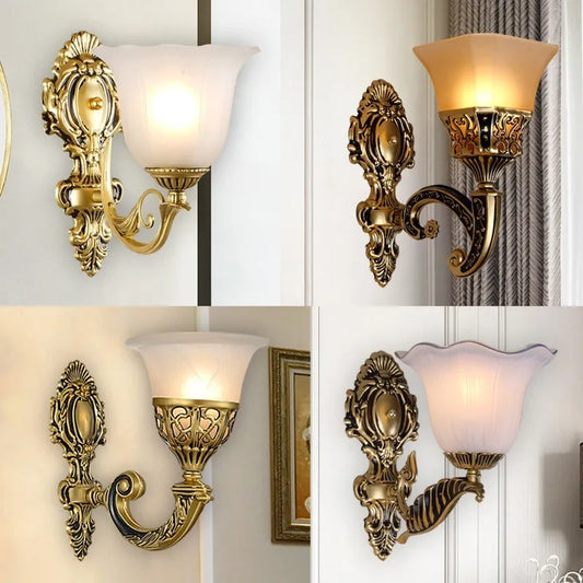 European Retro LED Wall Lamp - Vintage Elegance for Your Living Room and More