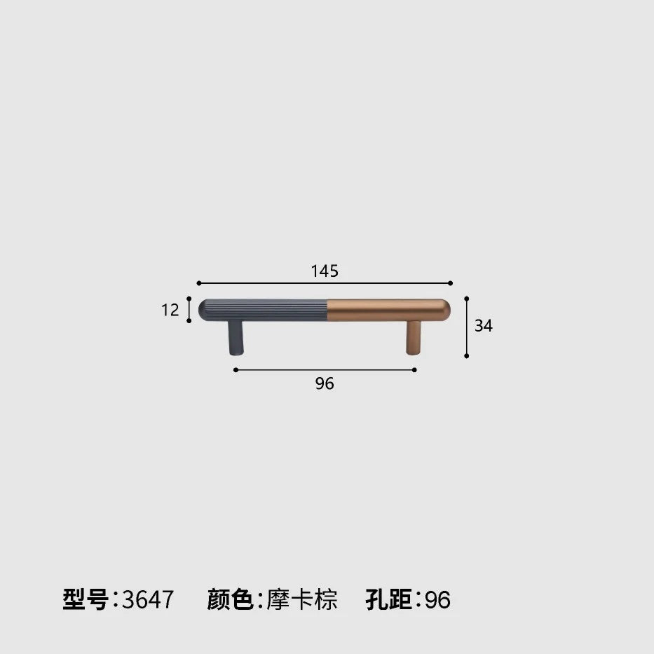 Dual tone Long Kitchen Cabinet Handles – Multicolor Wardrobe and Drawer Knobs