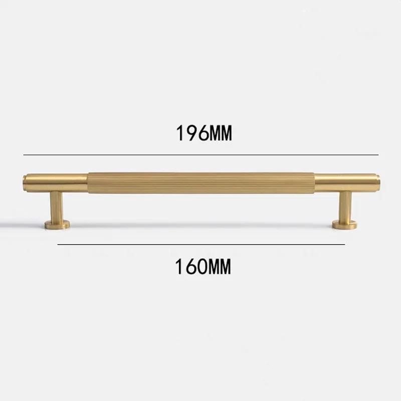 American Style Brass Cabinet Handles – Light Luxury Extended Wardrobe Door Pulls