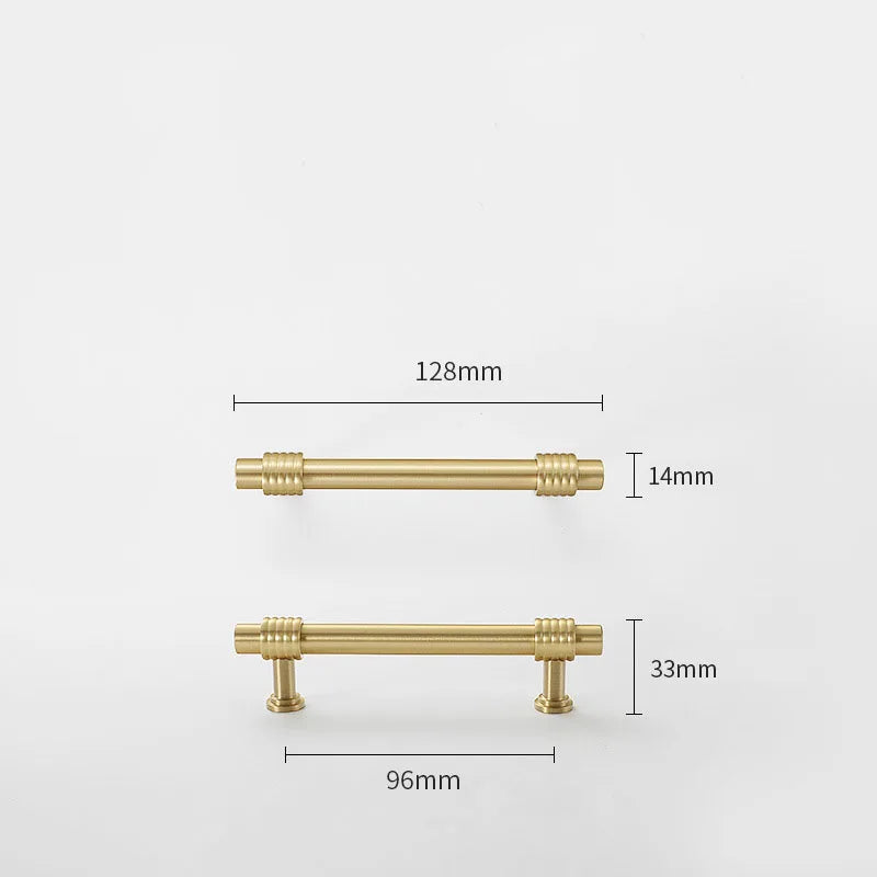 Satin Gold Furniture Handle – Solid Brass Cabinet Knobs and Drawer Pulls (50mm-358mm)