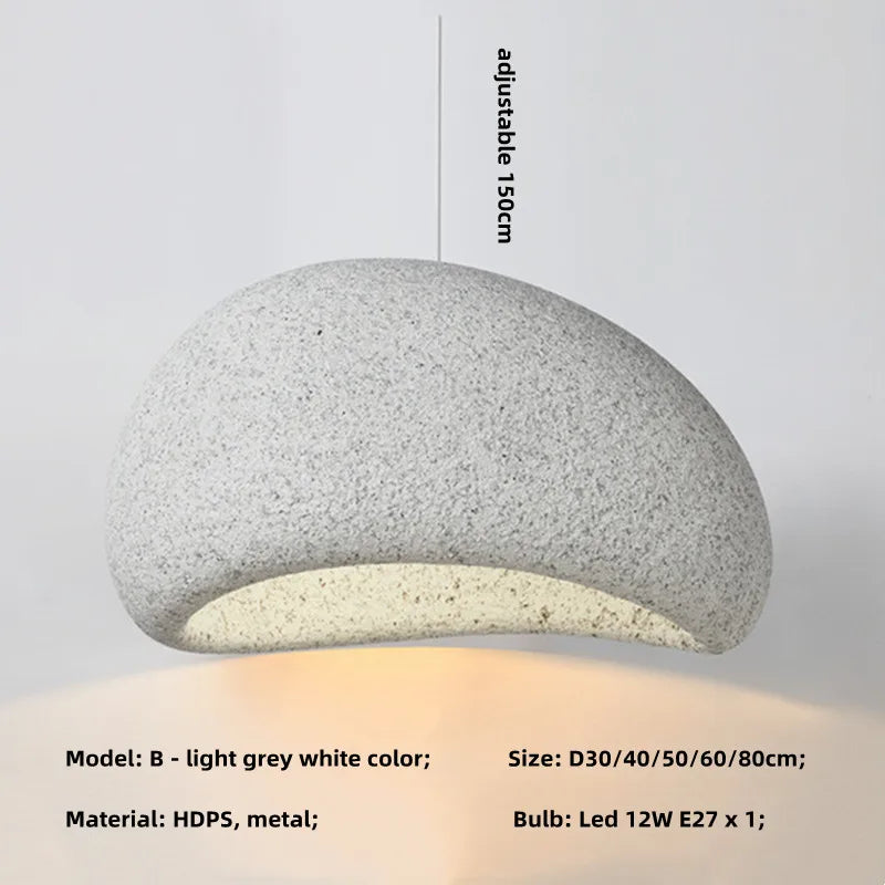 Minimalist Nordic Wabi-Sabi E27 LED Chandelier - Illuminate Your Living Room with Subtle Elegance