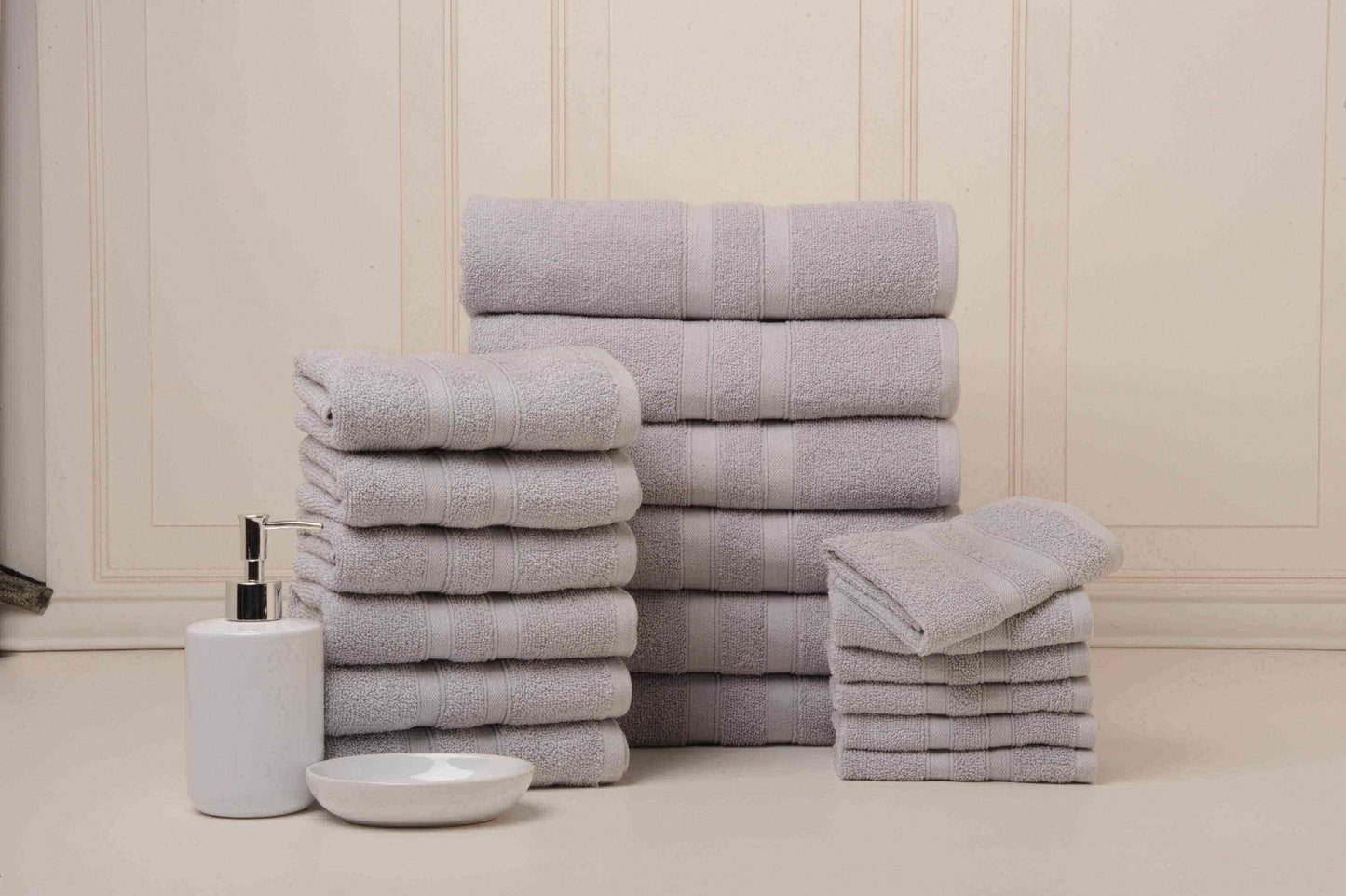 Bibb Home 18 Piece Egyptian Cotton Towel Set