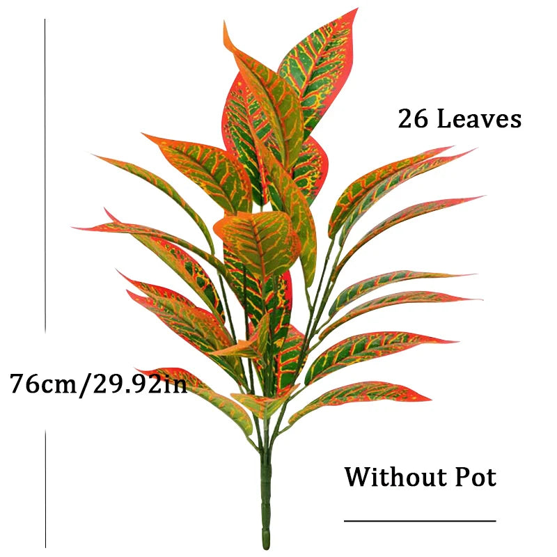 Dlight Decor 76cm Tropical Magnolia Palm Branch with 26 Leaves