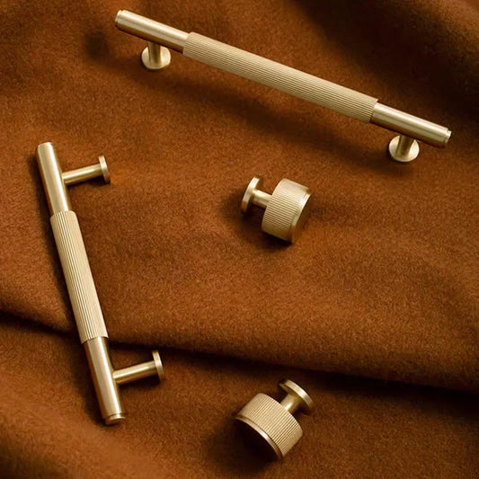American Style Brass Cabinet Handles – Light Luxury Extended Wardrobe Door Pulls