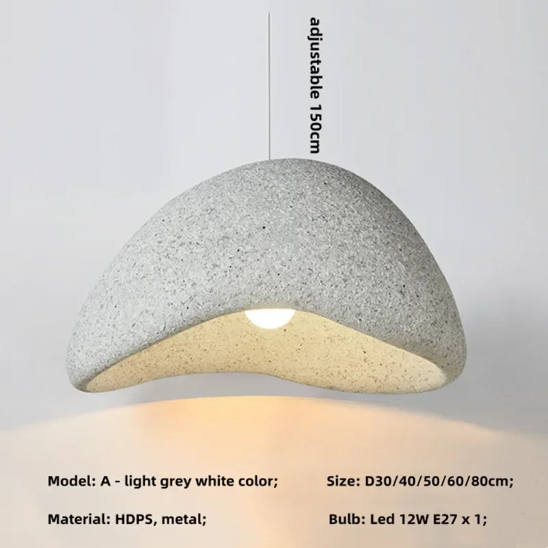 Nordic Minimalist Wabi-Sabi E27 LED Chandelier - Elevate Your Dining, Living, and Bedroom Spaces with Serene Elegance