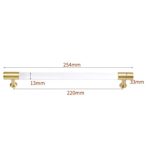 Transparent Acrylic Furniture Handles – Brass Cabinet Pulls and Wardrobe Knobs