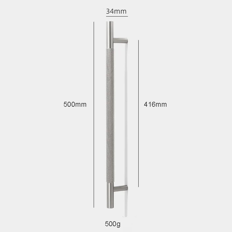 Solid Brass Knurled Cabinet Handles – Brushed Nickel Wardrobe Pulls and Textured Bar Knobs