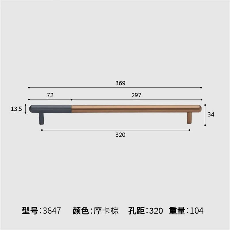 Dual tone Long Kitchen Cabinet Handles – Multicolor Wardrobe and Drawer Knobs