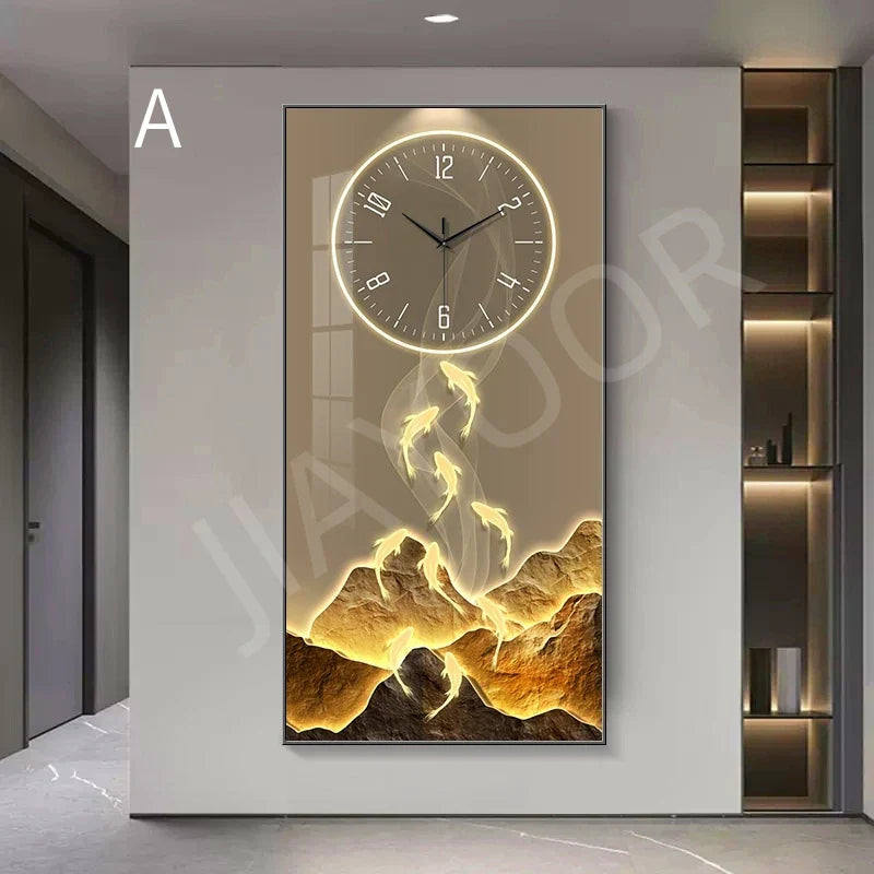 Dlight Decor Wall Clock Lamp with Crystal Glow