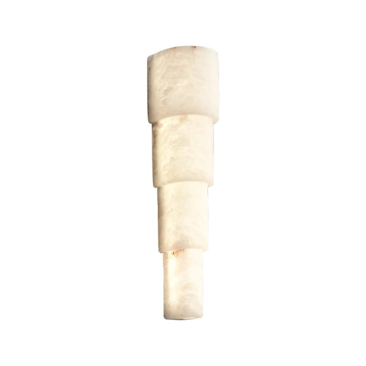 Semi Cylindrical Alba Cascade Alabaster Wall Sconce