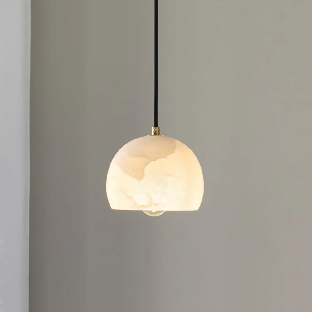 Semicircular Alabaster Pendant Light