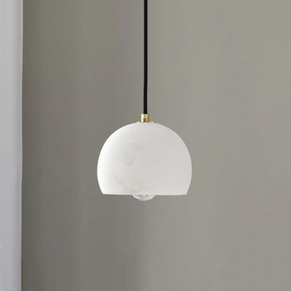 Semicircular Alabaster Pendant Light