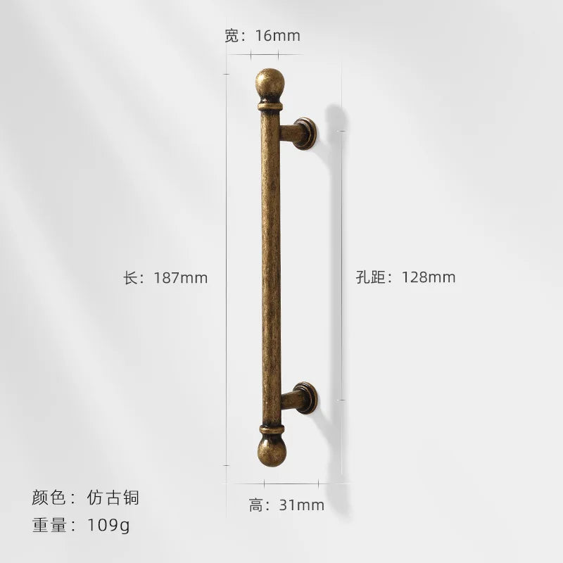 Antique Bronze Wardrobe Door Handles – Zinc Alloy Cabinet Pulls and Drawer Knobs
