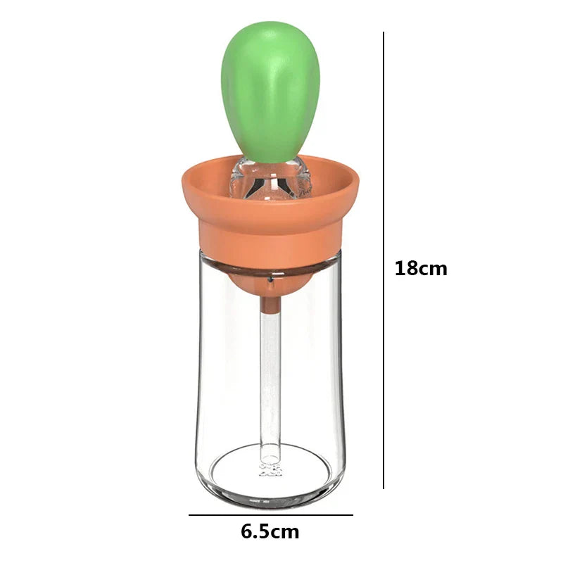 Silicone Oil Dispenser with Brush & Spray for BBQ Cooking Baking