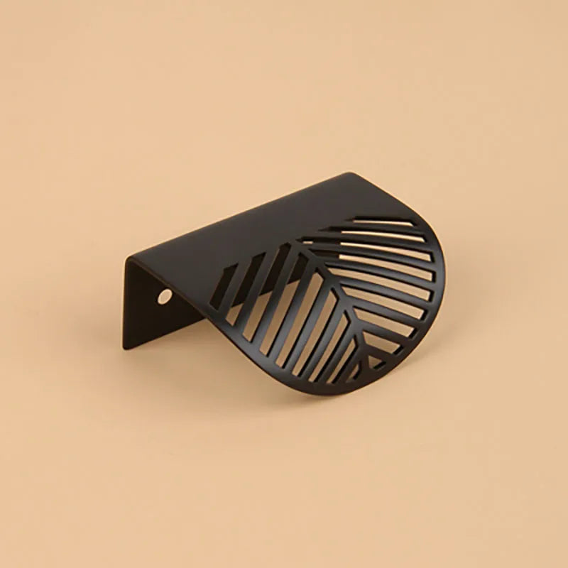 Leaf Shape Brass Handles – Hidden Knobs for Furniture Drawer, Dresser, and Wardrobe