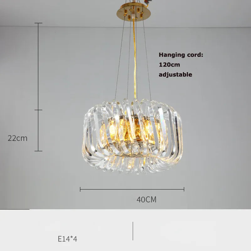 Olivia's Art Deco Crystal Glass LED Chandelier