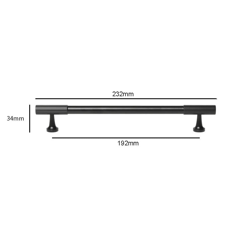 Black Vertical Line Brass Furniture Handles – Cabinet Drawer Knobs and Wardrobe Pulls
