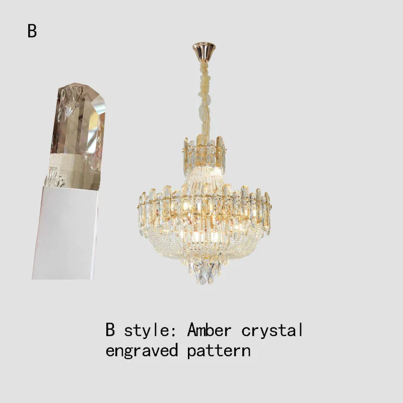 New Design Colorful Luxury Crystal Chandelier - Modern Artistry with Adjustable Chain for Living Rooms and Bedrooms